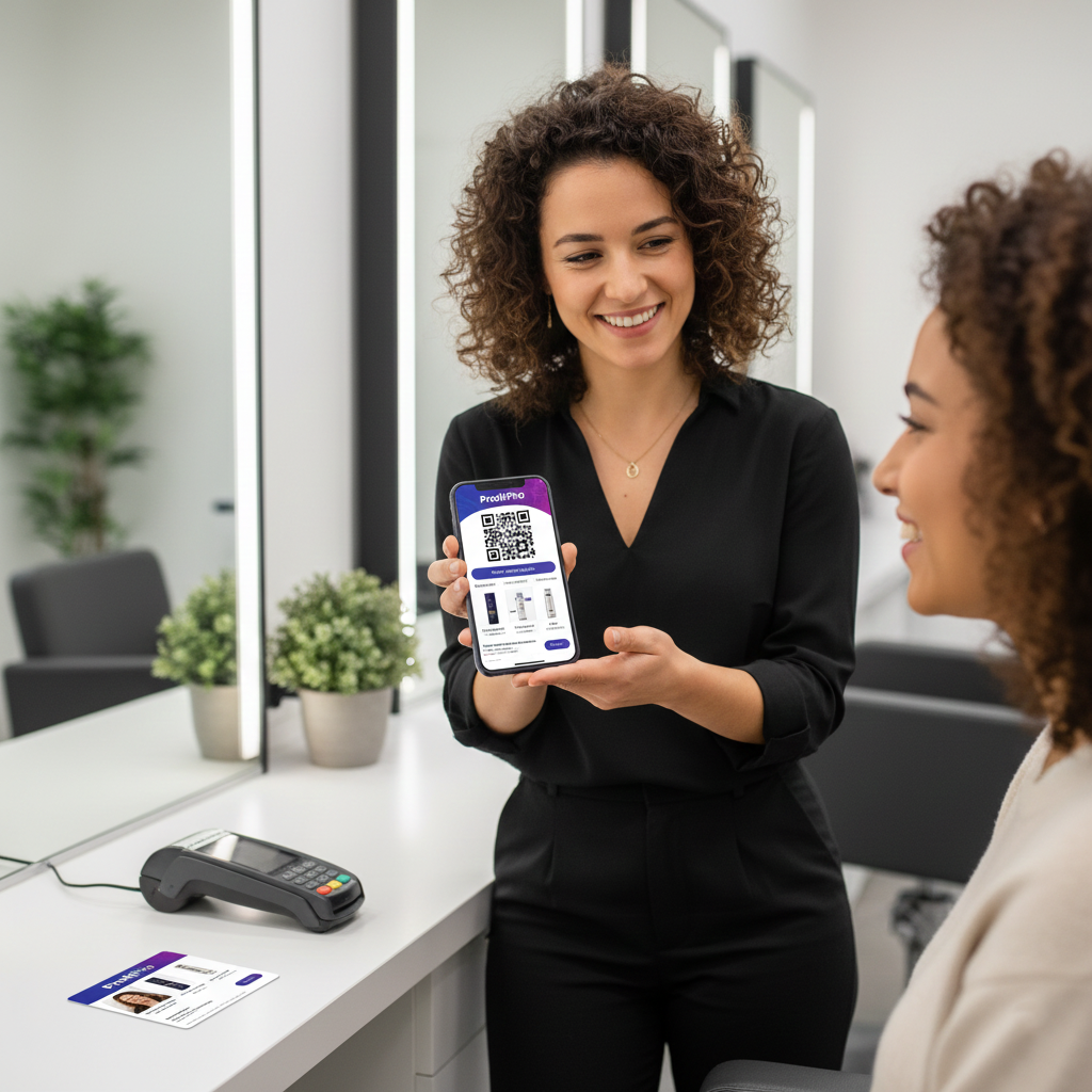 Utilisation d'une carte de visite virtuelle ProfilPro en rendez-vous professionnel